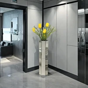 28 Tall Floor Vase Mirror Silver Large Flower Vases