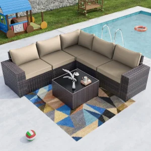 Sectional Rattan Sofa Set