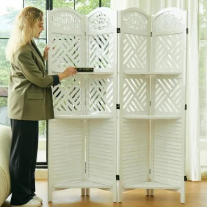Partition Room Dividers Folding Wood Privacy Screen