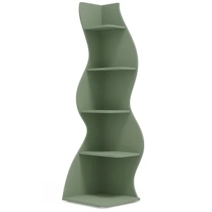 Tribesigns Corner Shelf, Modern 5-Tier Wall Corner Bookshelf, Stylish Corner Small Bookcase Storage Rack Plant Stand